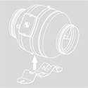 <strong>Soporte de montaje</strong> <br />Robusto soporte de montaje suministrado con el ventilador.